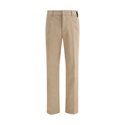 Fendi Brown Cotton Casual Pants