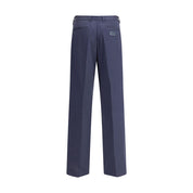 Fendi Blue Cotton Casual Pants