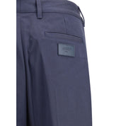 Fendi Blue Cotton Casual Pants