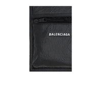 Balenciaga Black Calf Leather Bos Taurus Shoulder Bag