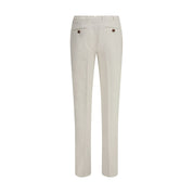 Brunello Cucinelli White Cotton Casual Pants
