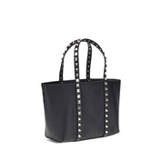 Valentino Garavani Black Calf Leather Bos Taurus Shoulder Bag