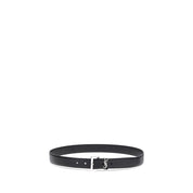Saint Laurent Black Calf Leather Bos Taurus Regular Belt