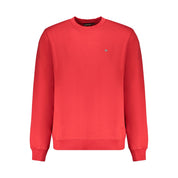 Napapijri Red Organic Cotton Crew Sweatshirt