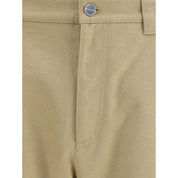 Gucci Beige Cotton Casual Pants
