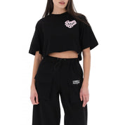 Comme Des Fuckdown Black Cotton Women T-Shirt