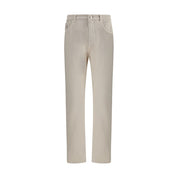 Brunello Cucinelli Cream Cotton Jeans Denim