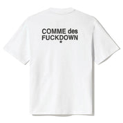 Comme Des Fuckdown White Cotton Women T-Shirt