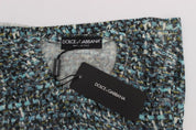 Dolce & Gabbana Blue Wool Sweater Sleeveless Pullover