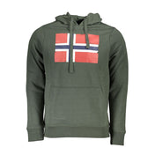 Green Cotton Hooded Sweatshirt
