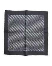 Dolce & Gabbana Black Fish Print Silk Square Men Foulard Scarf