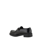 Prada Black Rubber Platform Loafers