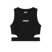 Comme Des Fuckdown Black Cotton Women Top