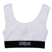 Comme Des Fuckdown White Cotton Women Top