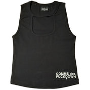 Comme Des Fuckdown Black Cotton Women Top