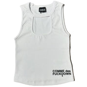Comme Des Fuckdown White Cotton Women Top
