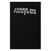 Comme Des Fuckdown Black Cotton Women Cropped Top