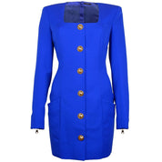 Balmain Blue Wool Dress