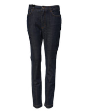 Dolce & Gabbana Blue Queen Patch AUDREY Mid Waist Denim Jeans