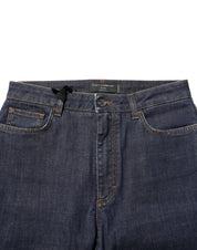 Dolce & Gabbana Blue Queen Patch AUDREY Mid Waist Denim Jeans