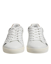 Dolce & Gabbana White Leather MILANO Low Top Sneakers Shoes