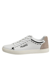 Dolce & Gabbana White Leather MILANO Low Top Sneakers Shoes