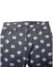 Dolce & Gabbana Dark Gray Logo Cotton Skinny Slim Denim Jeans