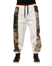 Dolce & Gabbana White Patchwork Jogger Pants