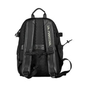 La Martina Black Polyester Backpack
