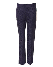BENCIVENGA Purple Jacquard High Waisted Pants