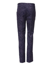 BENCIVENGA Purple Jacquard High Waisted Pants