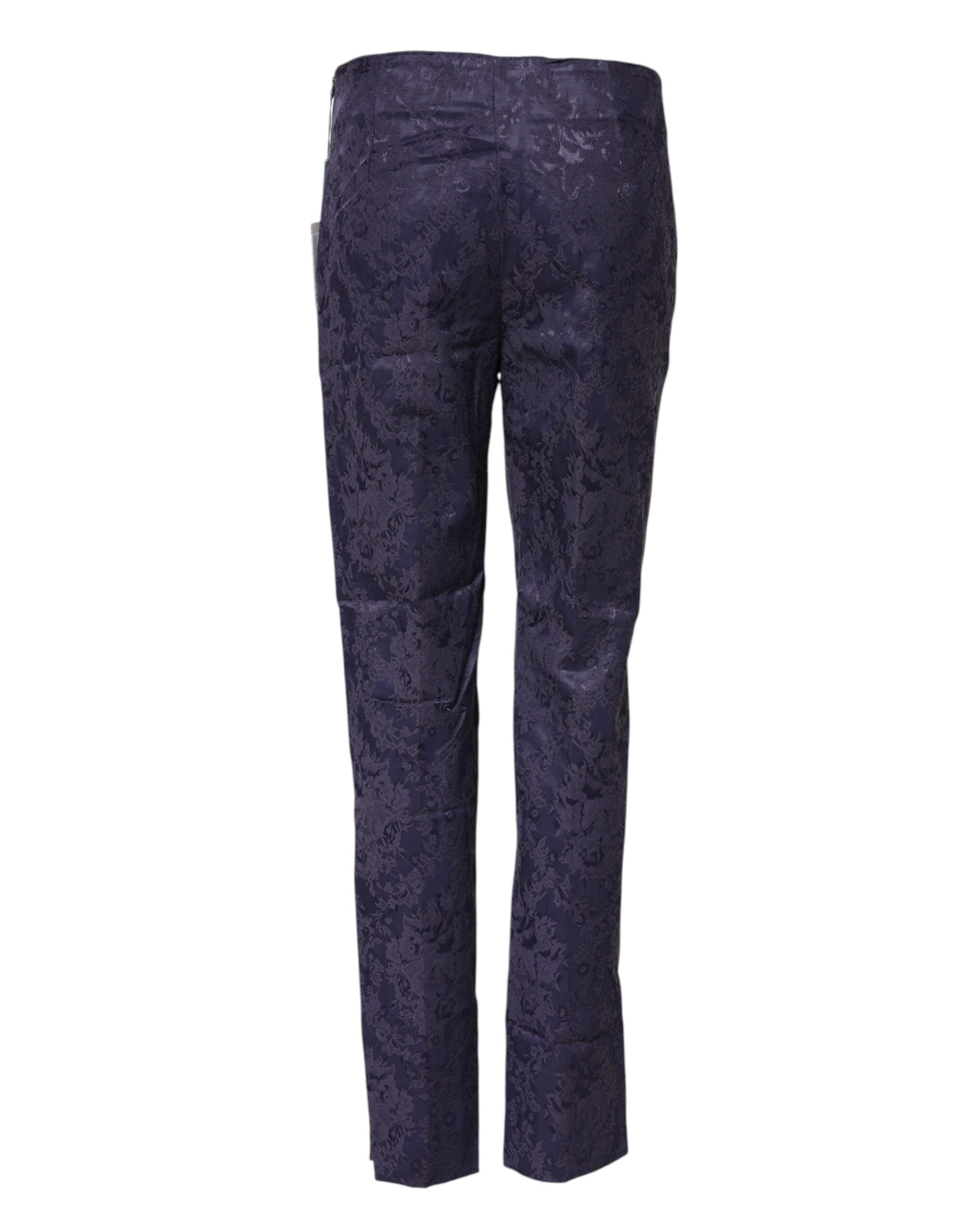 BENCIVENGA Purple Jacquard High Waisted Pants