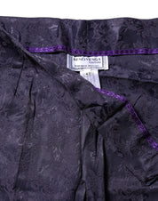 BENCIVENGA Purple Jacquard High Waisted Pants