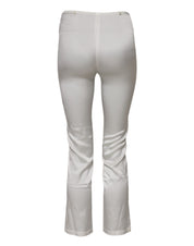 Dolce & Gabbana Ivory Silk Tapered High Waist Pants