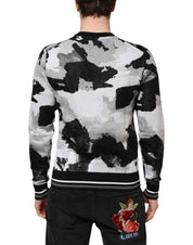 Dolce & Gabbana Multicolor Silk Camouflage Pullover Sweater