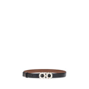 Ferragamo Black Calf Leather Bos Taurus Regular Belt