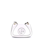 Gucci White Calf Leather Bos Taurus Handbag