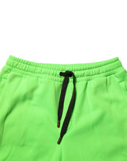 Dolce & Gabbana Green Patchwork Cargo Bermuda Men Shorts