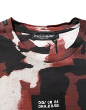 Dolce & Gabbana Multicolor Camouflage Men Crew Neck T-shirt