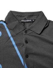 Dolce & Gabbana Dark Gray Short Sleeve Collared Polo T-shirt