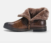 The Wotna - Alligator Leather Winter Ankle Boots