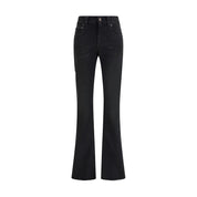 Balenciaga Black Cotton Bootcut Jeans