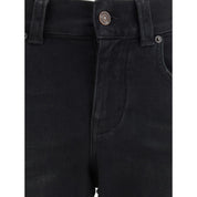 Balenciaga Black Cotton Bootcut Jeans