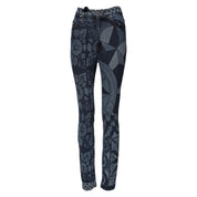 Dolce & Gabbana Blue Graphic Print Cotton Skinny Denim Jeans