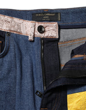 Dolce & Gabbana Multicolor Patchwork Skinny Denim Jeans