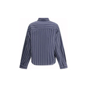 Balenciaga Blue Cotton Pattern Shirt