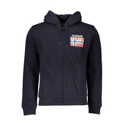 Napapijri Blue Cotton Men Sweatshirt