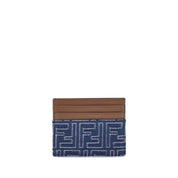 Fendi Blue Fabric Wallet