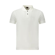 Hugo Boss White Cotton Polo Shirt