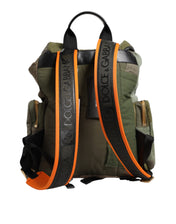 Dolce & Gabbana Military Green Patchwork Rucksack Backpack Bag